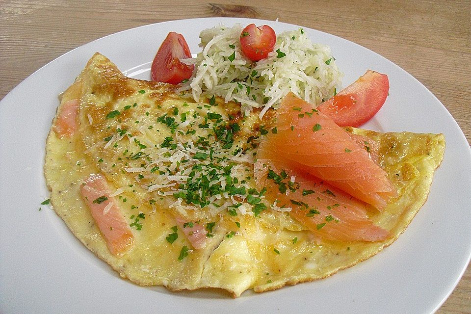 Omelette mit Räucherlachs