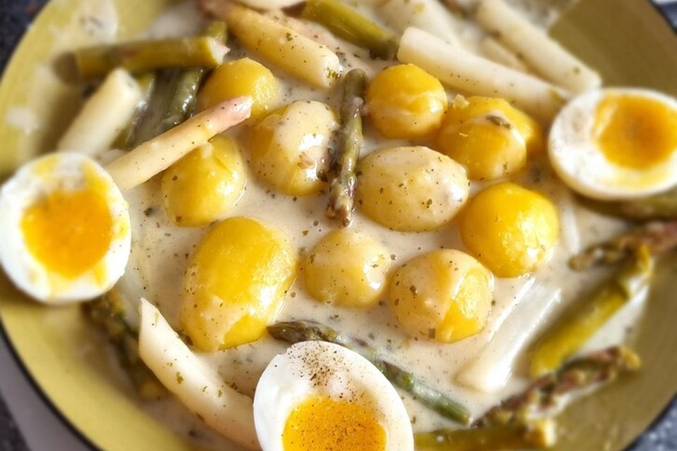 Spargel-Eierragout