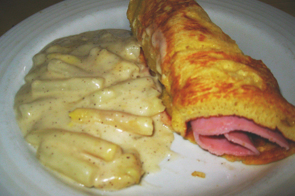 Spargel - Schinken - Käse - Pfannkuchen