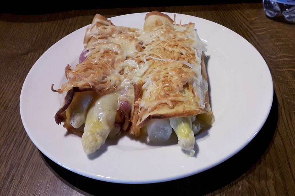 Spargel - Schinken - Käse - Pfannkuchen