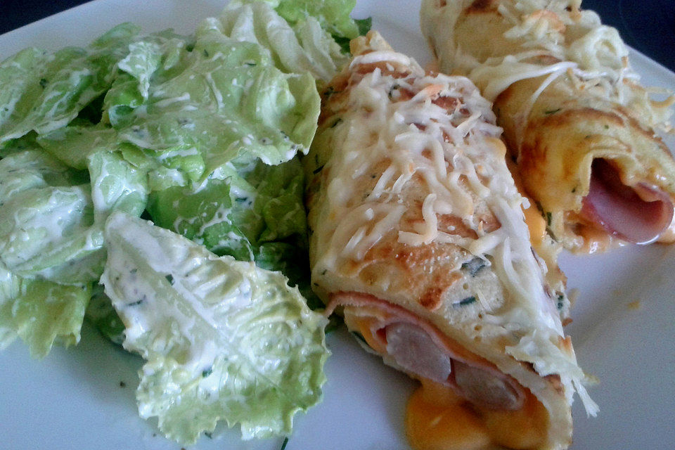 Spargel - Schinken - Käse - Pfannkuchen