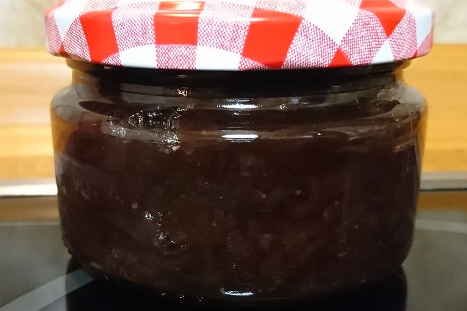 Karamellisiertes rotes Zwiebelchutney