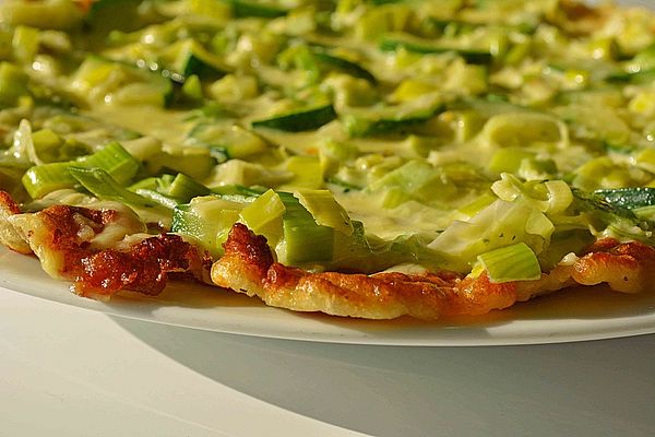 Pfannkuchen mit Zucchini - Lauch - Gemüse von Skrindel | Chefkoch