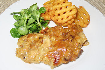 Zwiebel - Sahne - Schnitzel