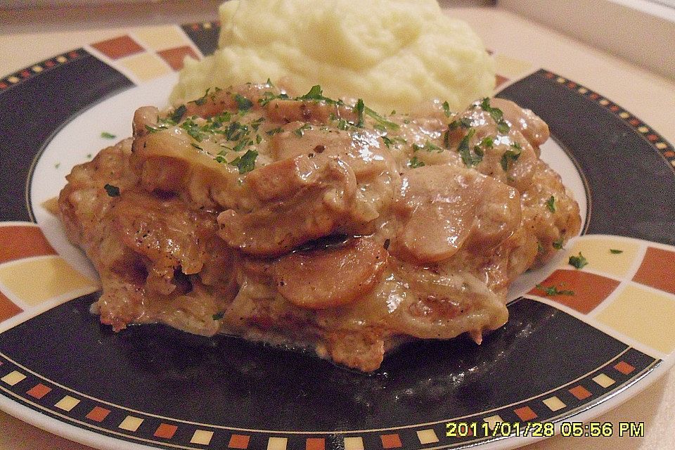 Zwiebel - Sahne - Schnitzel