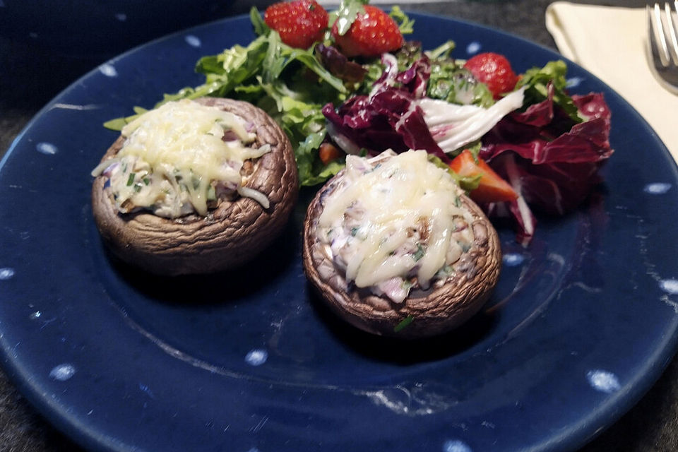 Gefüllte Champignons mit Frischkäse