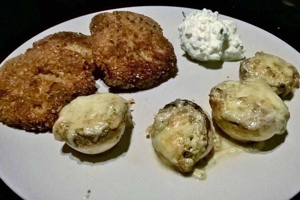 Gefüllte Champignons mit Frischkäse