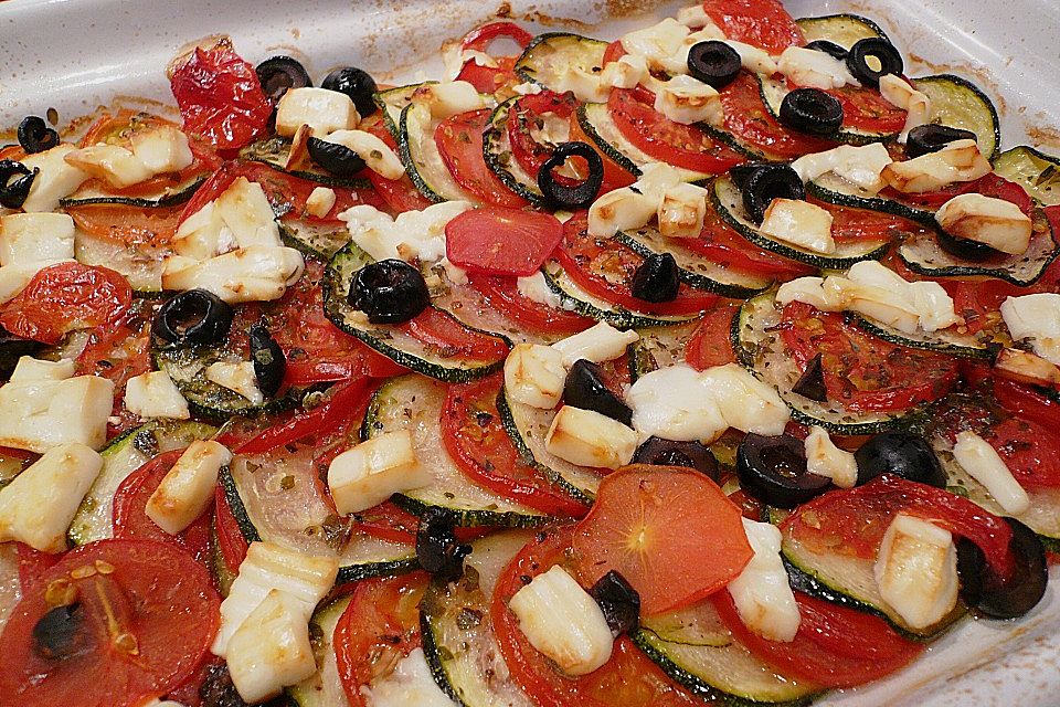 Zucchini-Tomaten-Gratin