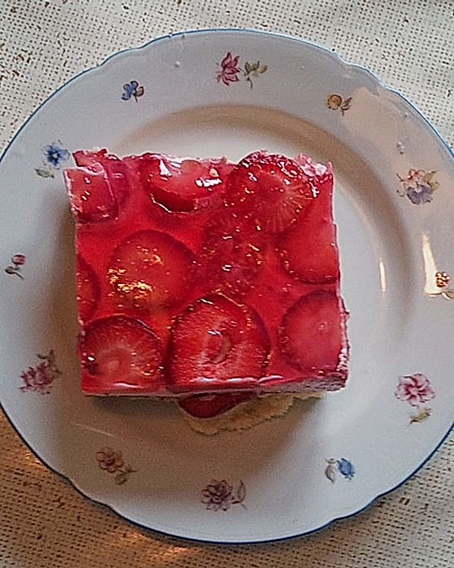 Erdbeersahne - Blechkuchen