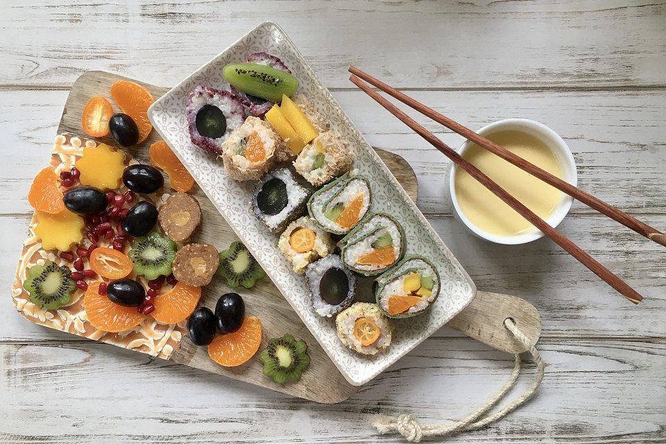 Sushi mal anders - süß als Dessert