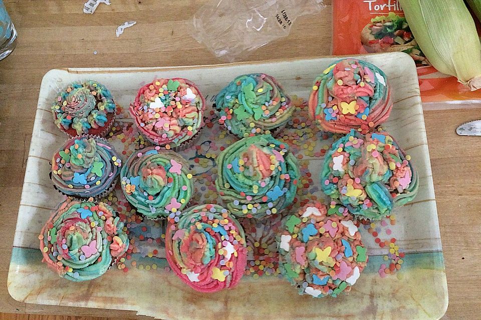 Rainbow Cupcakes