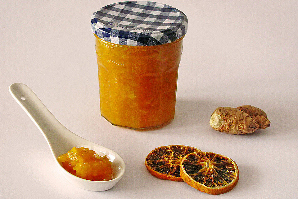 Orangenmarmelade mit Ingwer