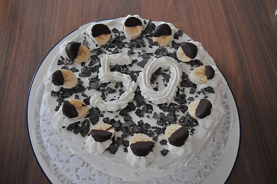 Bananen - Schoko - Sahnetorte Bananen - Schoko - Sahnetorte