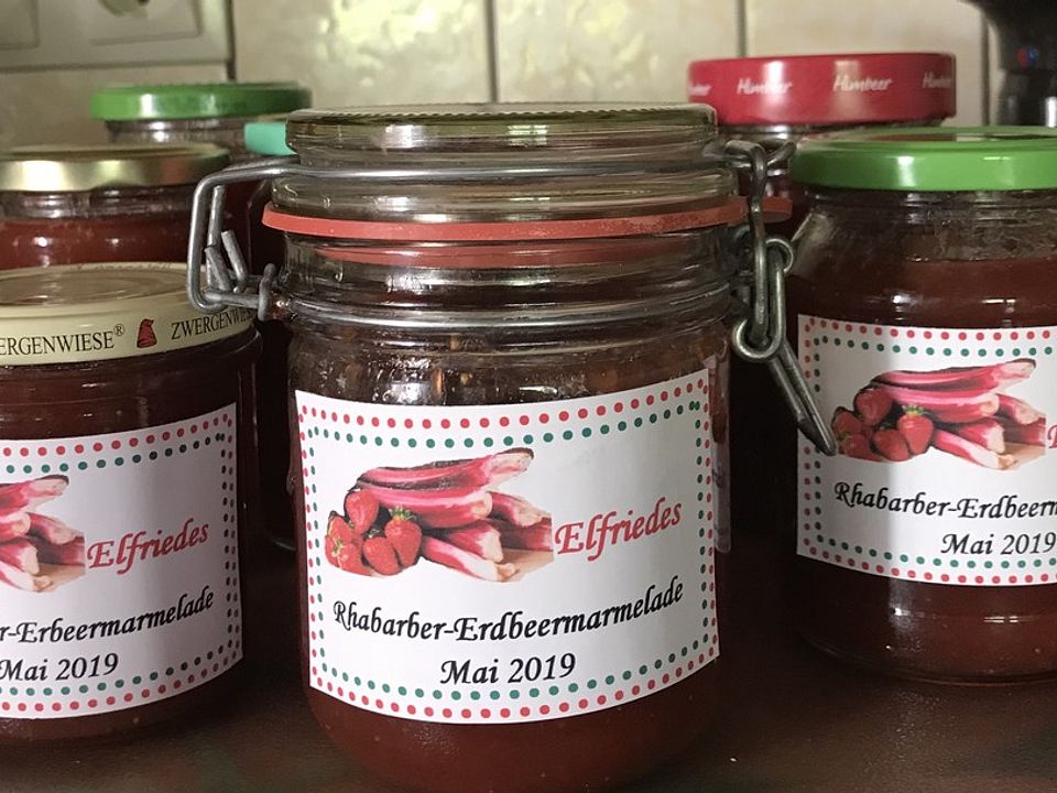 Erdbeer - Rhabarbermarmelade mit Mandarinenlikör von Lasiodora ...