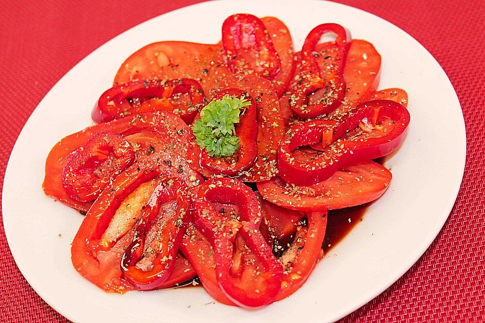 Paprika - Tomaten Salat