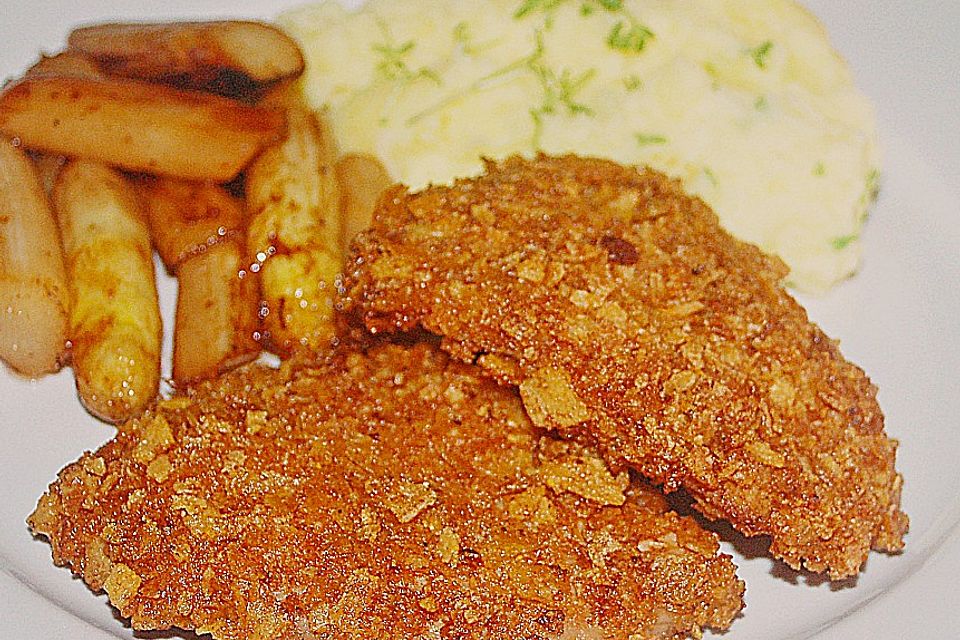 Schnitzel in Tortillachipskruste