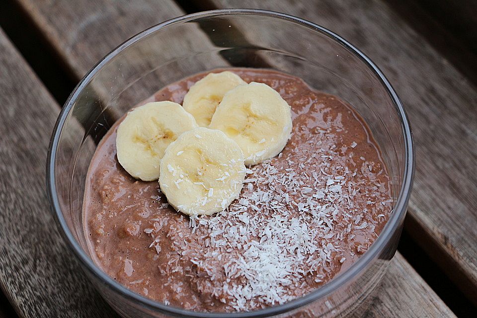 Schoko - Bananen - Kokos - Porridge