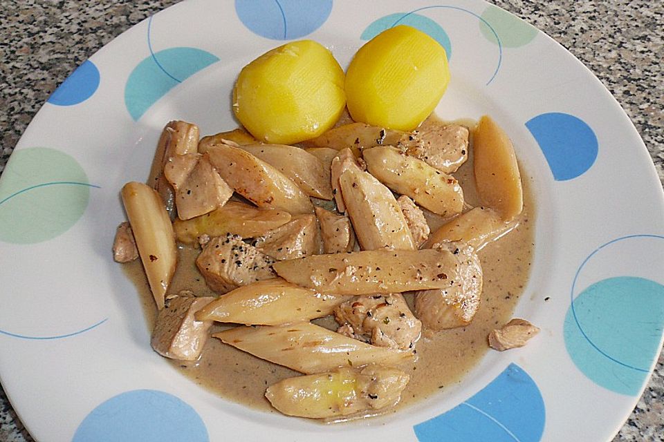 Hähnchen - Spargel - Pfanne