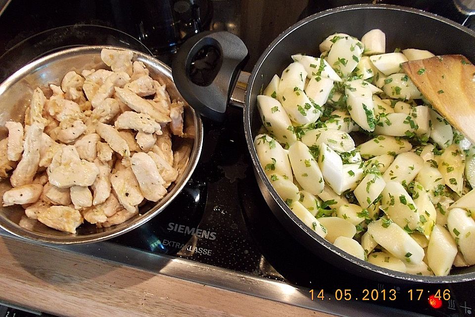 Hähnchen - Spargel - Pfanne