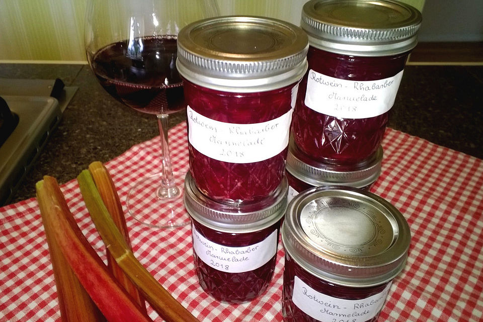 Rotwein - Rhabarber - Marmelade