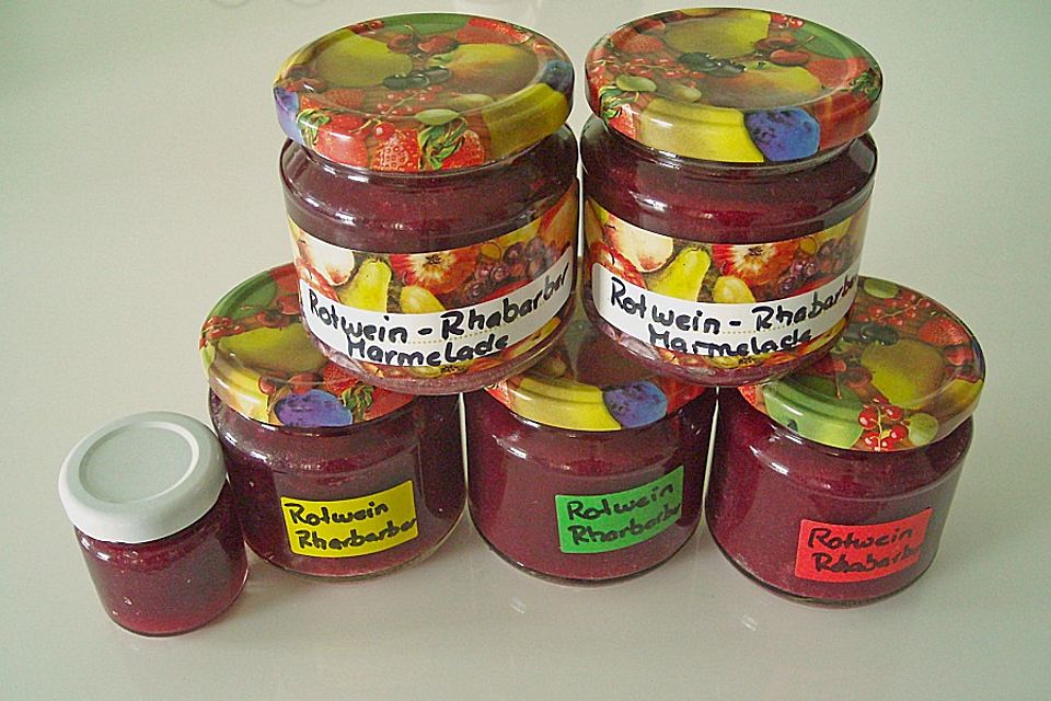 Rotwein - Rhabarber - Marmelade