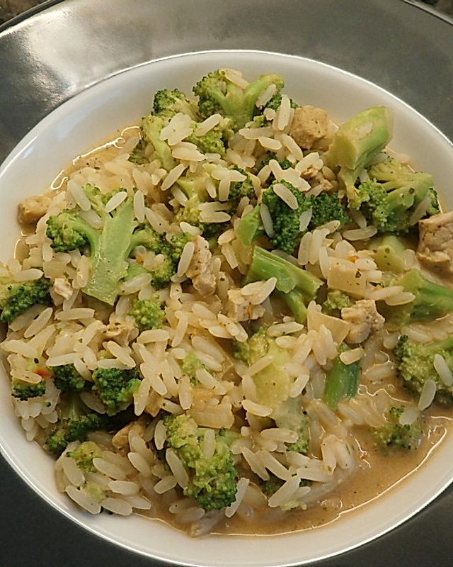 Brokkoli - Blumenkohl - Pfanne mit Reis