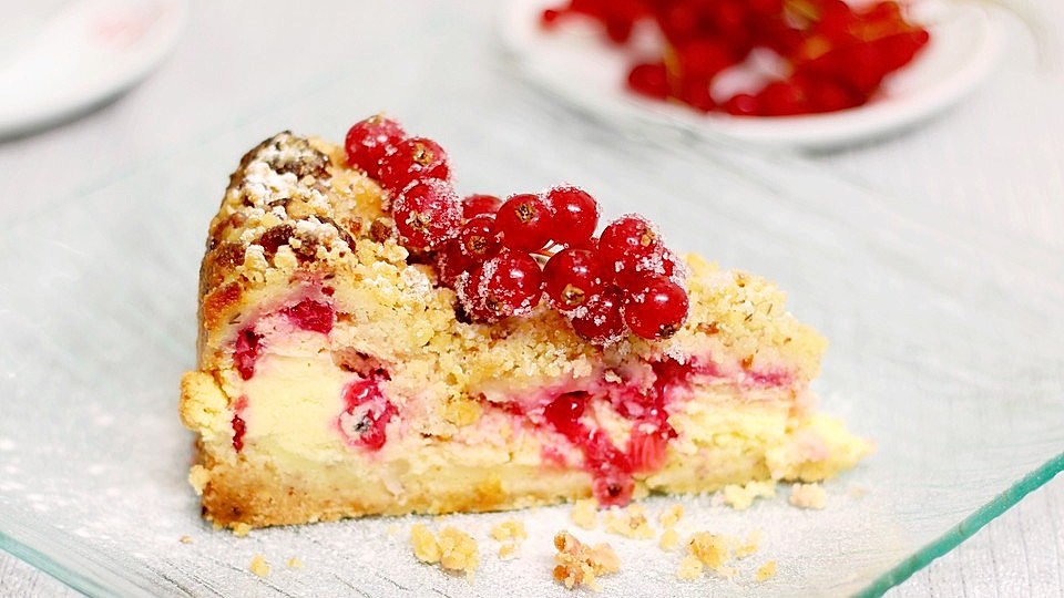 Johannisbeer - Käsekuchen mit Streuseln von caroline48