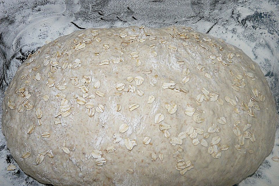 Bräterbrot mit Vollkornmehl und Haferflocken Bräterbrot mit Vollkornmehl und Haferflocken