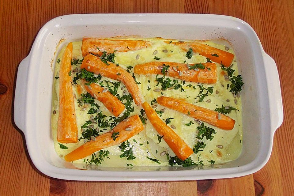 Möhren - Kohlrabi - Gratin