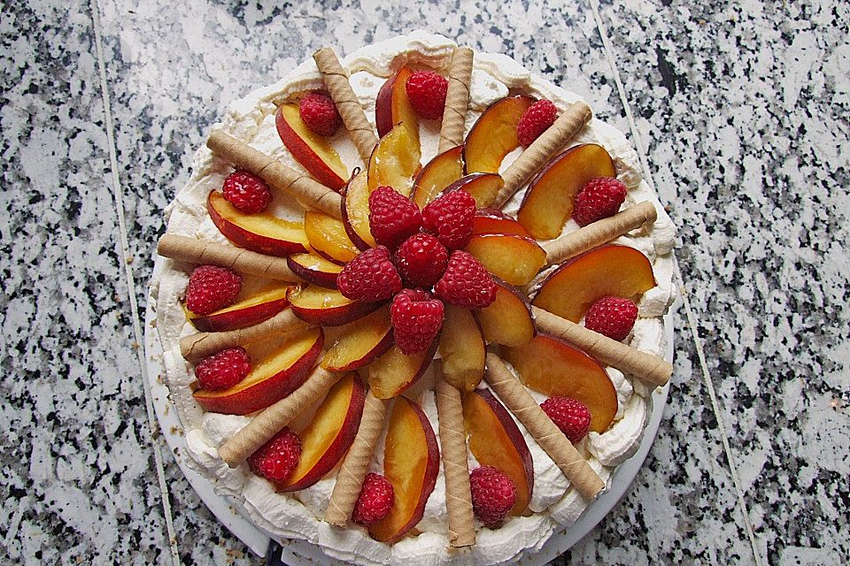 Pfirsich - Melba - Torte