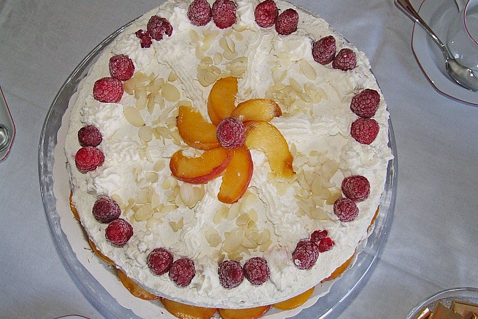 Pfirsich - Melba - Torte