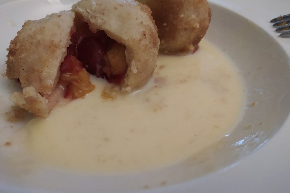 Obstknödel mit Topfenteig