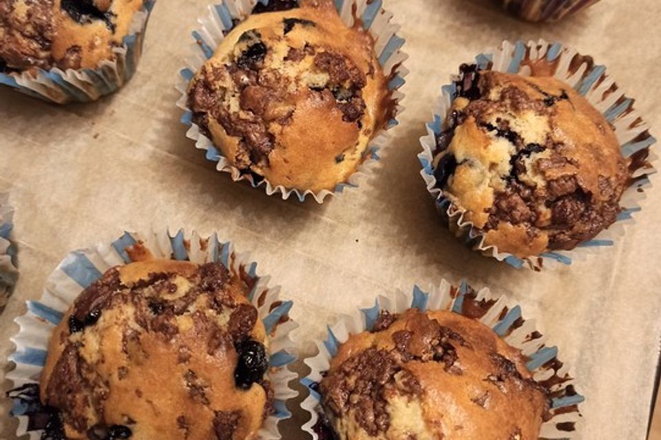 Blaubeermuffins mit Toblerone