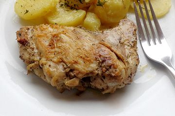 Hühnerbrust  in Joghurt - Senf Marinade