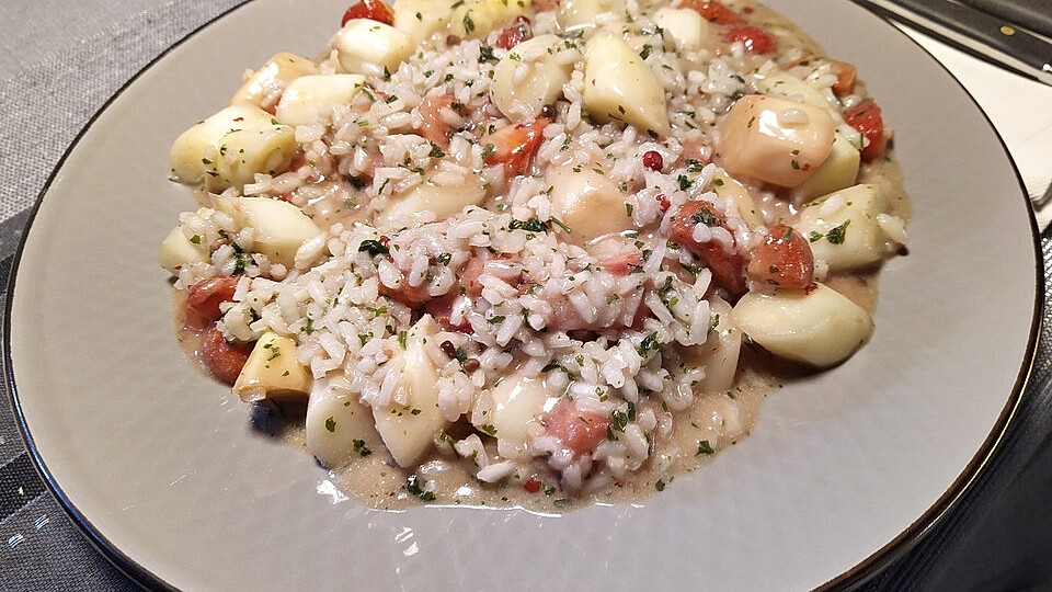 Weißes Spargelrisotto mit marinierten Erdbeeren| Chefkoch