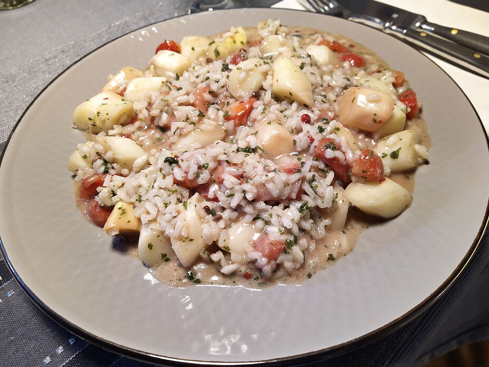 Weißes Spargelrisotto mit marinierten Erdbeeren| Chefkoch