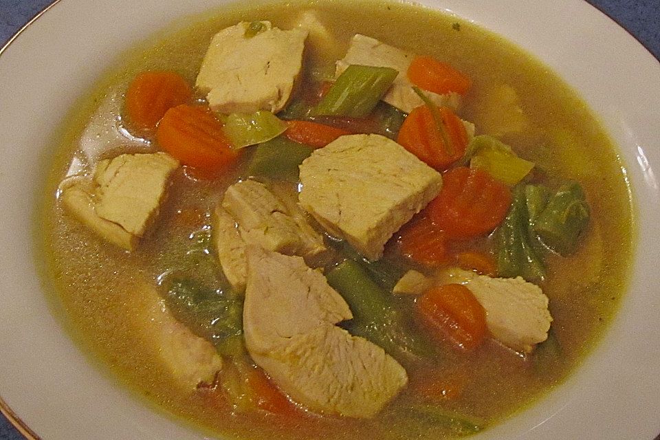 Hähnchen - Curry - Suppe