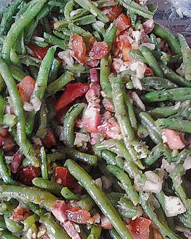 Brechbohnensalat mit Speck