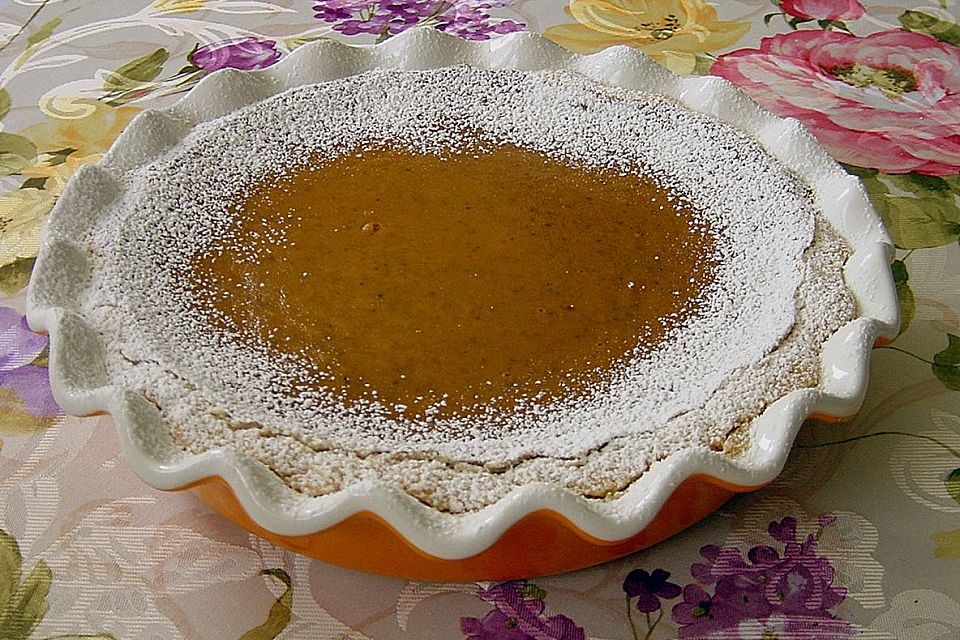 Pumpkin-Pie mit  Brandy - Sahne