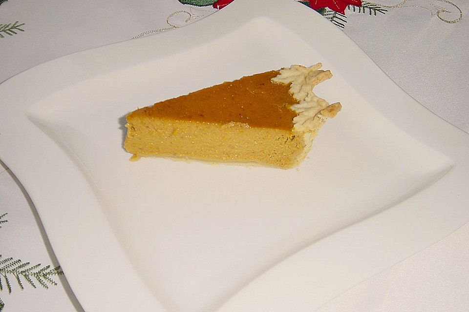 Pumpkin-Pie mit  Brandy - Sahne