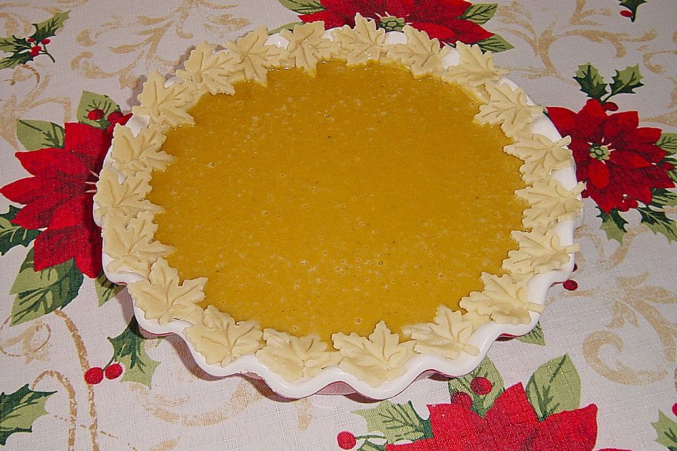 Pumpkin-Pie mit  Brandy - Sahne