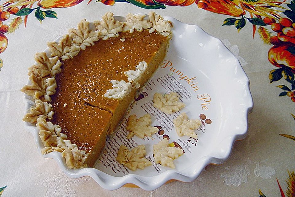 Pumpkin-Pie mit  Brandy - Sahne