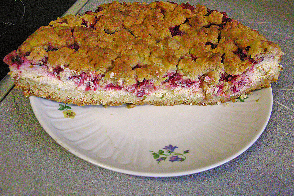 Johannisbeerkuchen mit Quarkguss