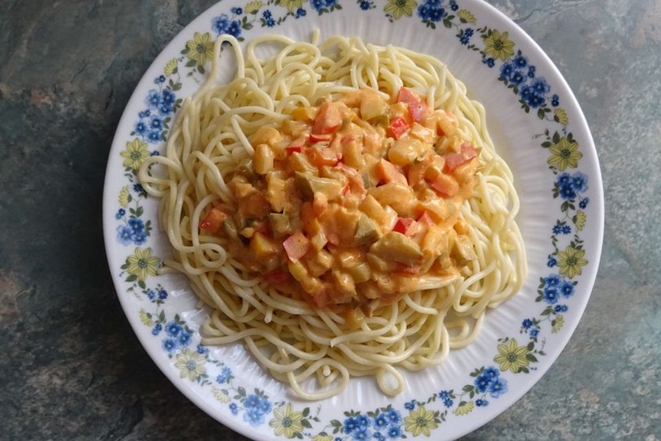 Spaghetti mit Brunch