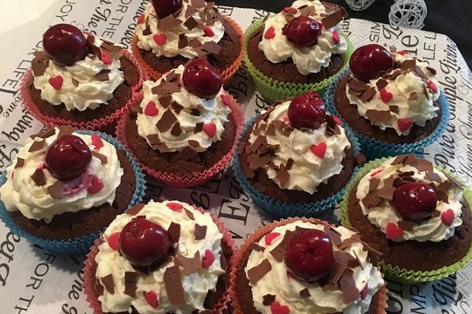 Schwarzwälder Kirsch Cupcakes