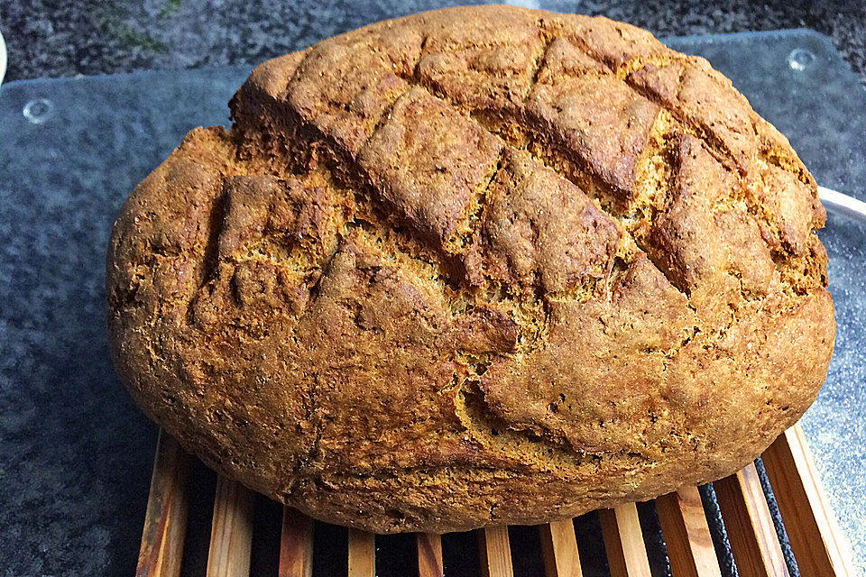 Roggenmischbrot ohne Hefe