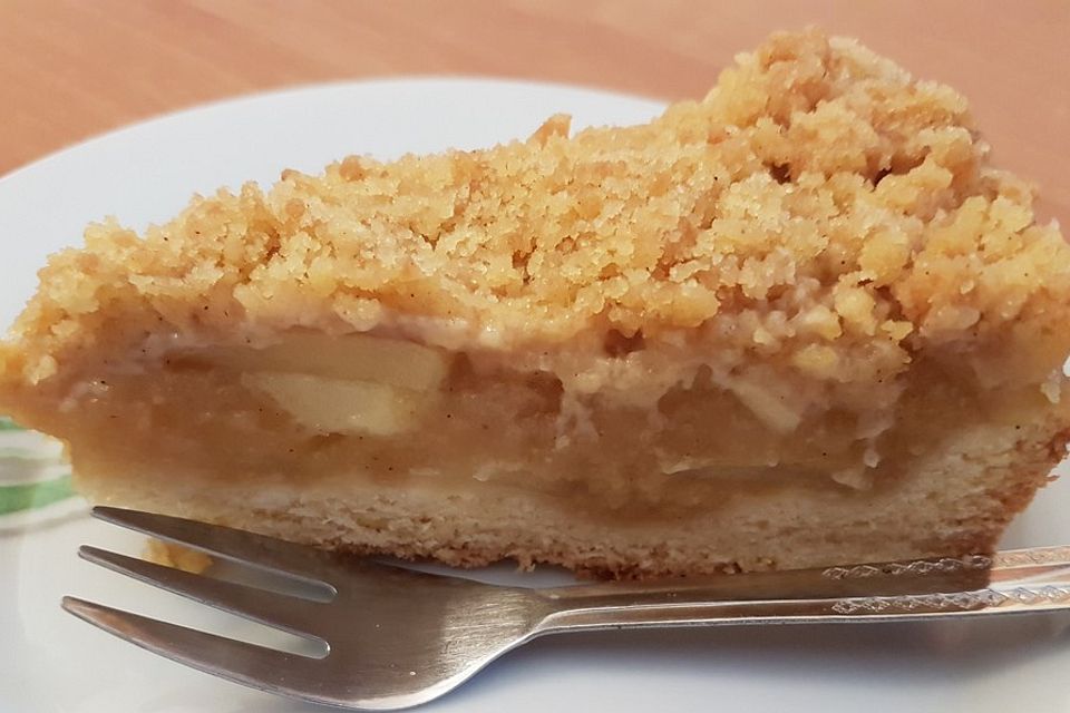 Apfelmus-Vanillepudding-Kuchen