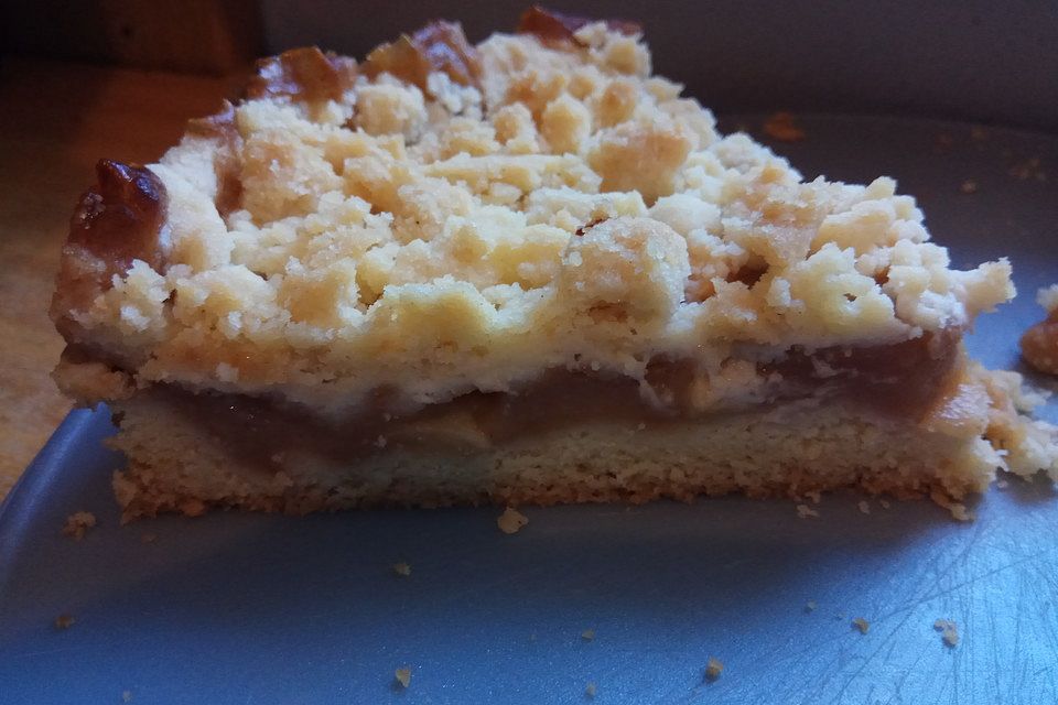 Apfelmus-Vanillepudding-Kuchen