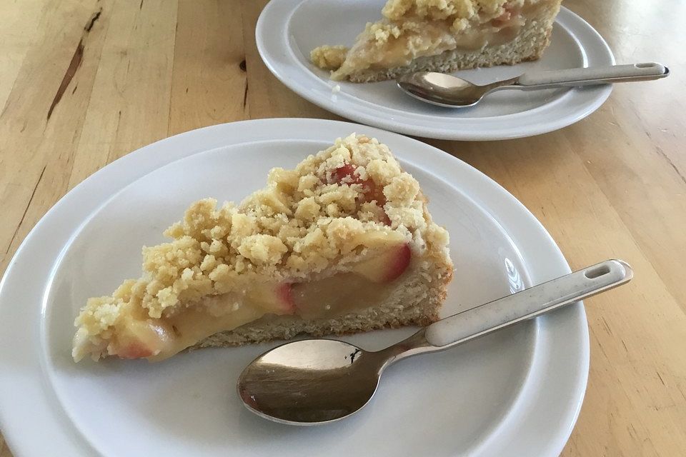 Apfelmus-Vanillepudding-Kuchen