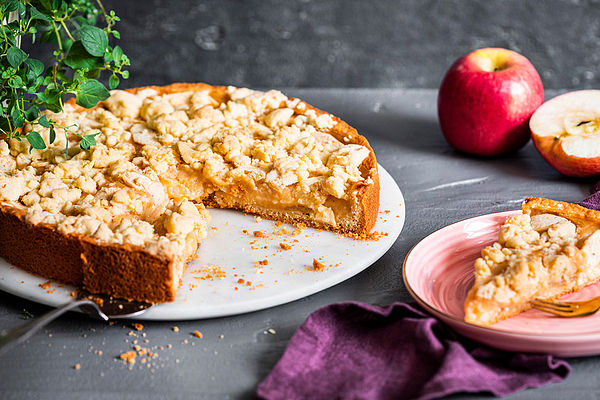 Apfelmus-Vanillepudding-Kuchen von sabilda | Chefkoch